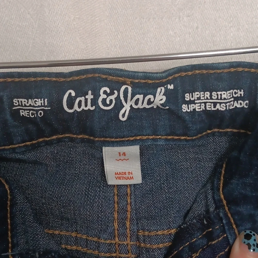Cat & Jack Boy's Straight Fit Super Stretch Jeans Size 14